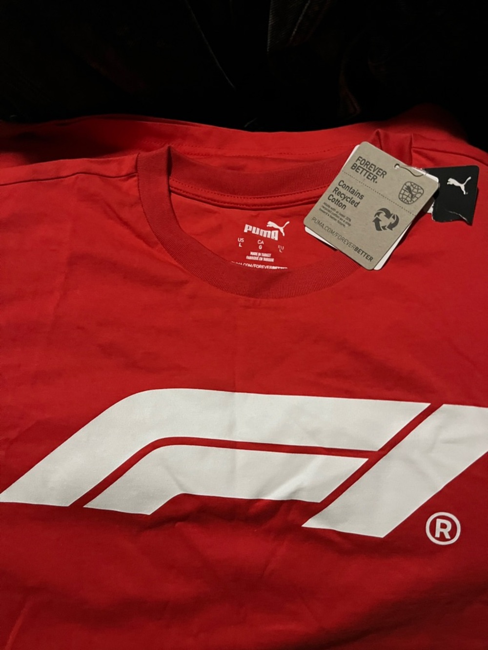 💥 FINAL SALE 💥 F1 Logo Crewneck Tee in Bright Red NWT